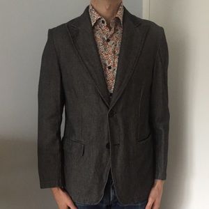 Vintage black denim vest Size 38 Made in Italy